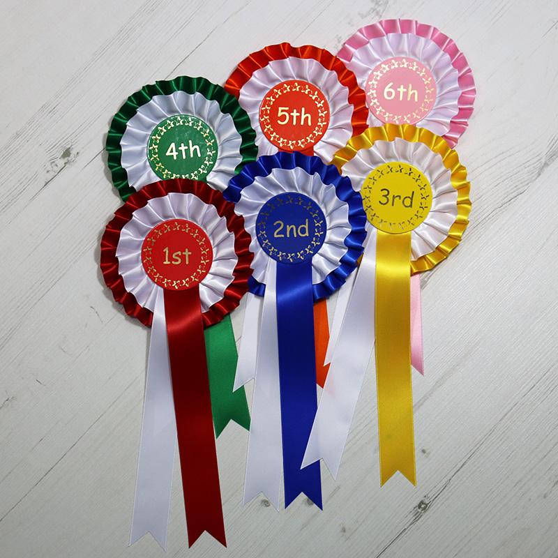 1st to 6th place 2 tier rosettes