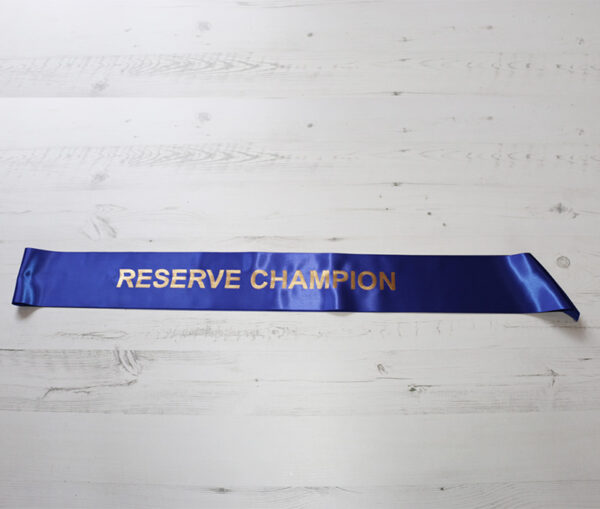 Blue Reserve Champion Sash