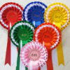 1st to 6th place 3 tier rosettes