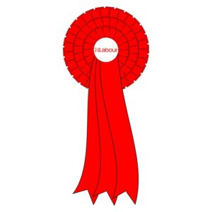 Election night labour rosettes