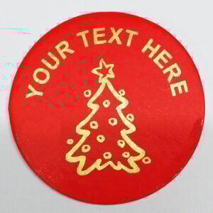 Pack of 5 Christmas 2-tier rosettes with free custom printing