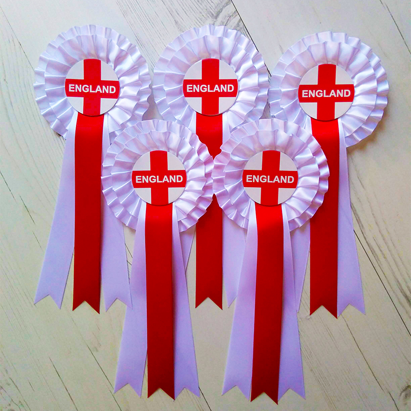 5 England world cup rosettes