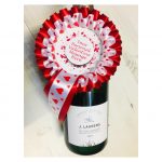 Valentines Rosette with your own text, and free delivery