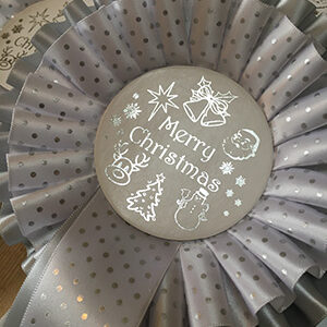 Christmas Polka Dot Rosette