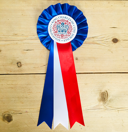 Coronation 1 tier rosette in blue