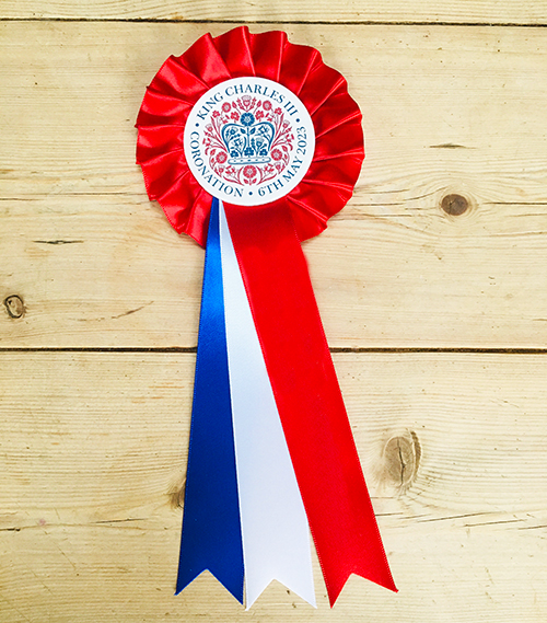 Coronation 1 tier rosette in red