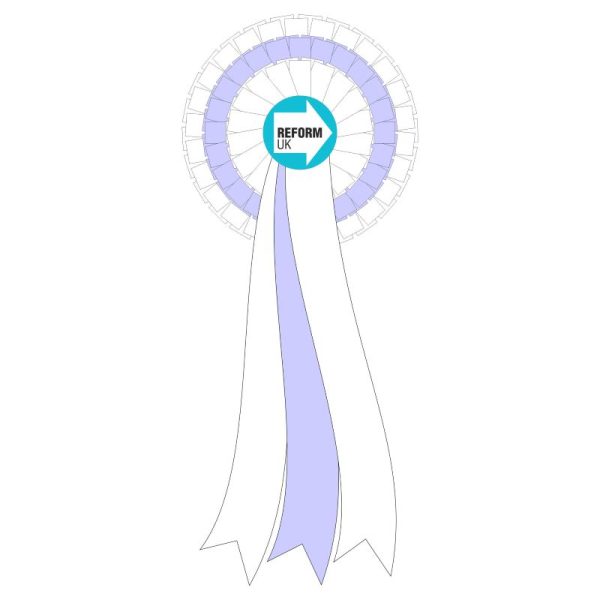 Election night Reform Party rosette