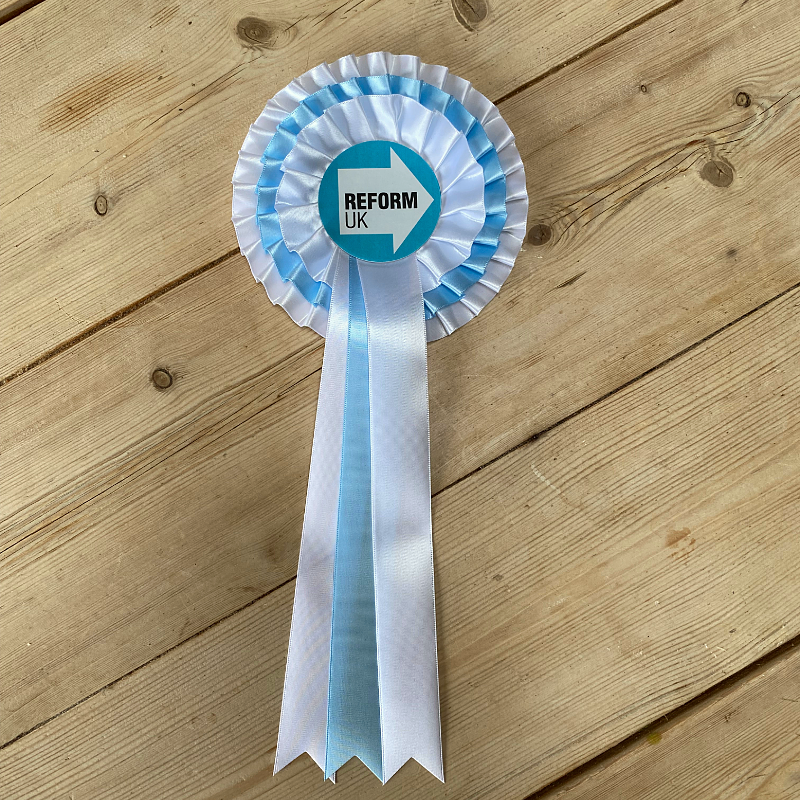 Reform Party 3 tier rosette